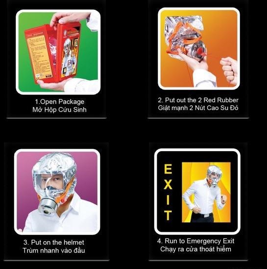 mặt nạ thoát hiểm Mặt nạ phòng độc, mặt nạ chống khói, mặt nạ thoát hiểm, mặt nạ chống khói độc, thoát hiểm khi hỏa hoạn, mặt nạ dưỡng khí