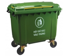 Thùng rác nhựa công nghiệp 660 lít